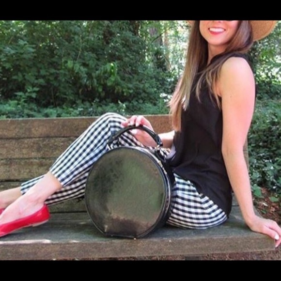 Pink Haley Black Hat Box Satchel Bag - Picture 3 of 5